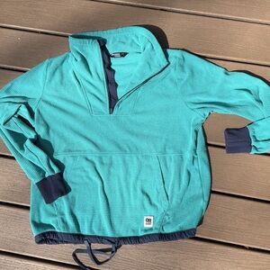 Outdoor Research trail mix 1/4-zip pullover waffle grid fleece